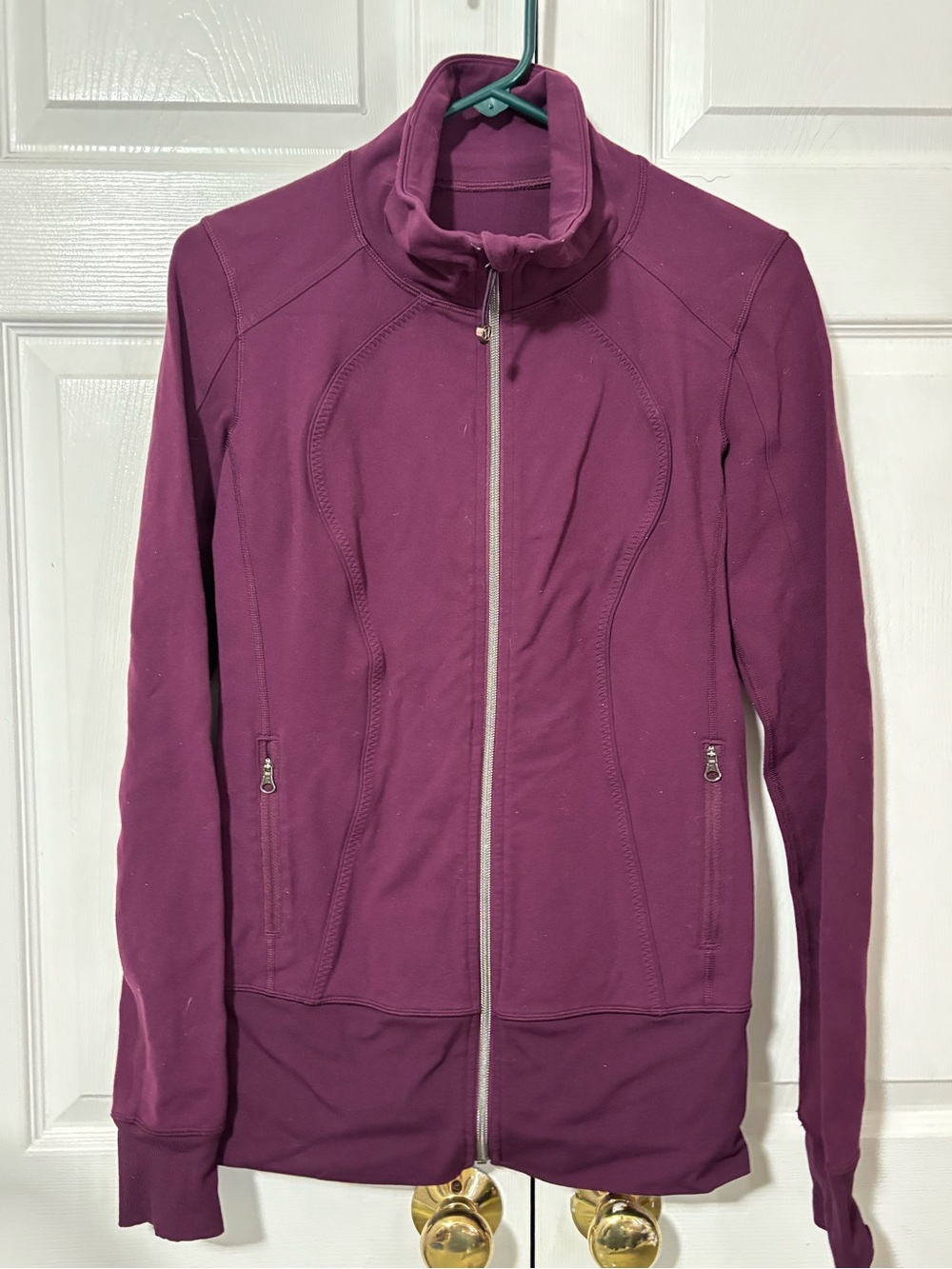 Lululemon Dark Plum Purple Pink Lululemon Zip-Up Size 4-6 Small Long Sleeve GUC